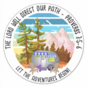 Christelijk Familie Zomer Camping Van Life Sticker (Voorkant)