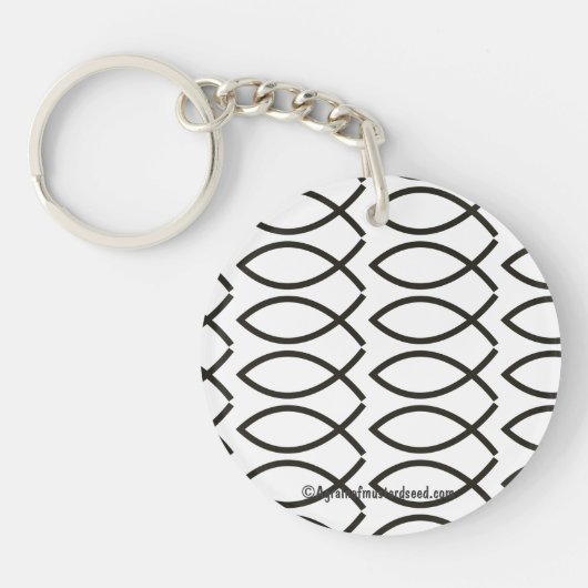 CHRISTELIJK FISH-symbool Sleutelhanger (Voorkant)