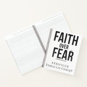 Christelijk Fitness Journaal – Faith Over Fear Wor Notitieboek