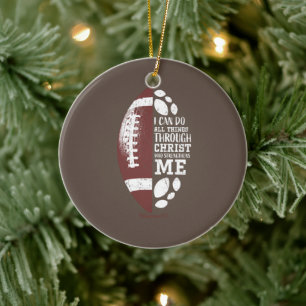 Christelijk Football Gifts Teen Boys Kinder Mannen Keramisch Ornament