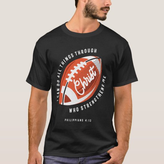 Christelijk Football Religieuze Filippijnen 4:13 T-shirt (Voorkant)