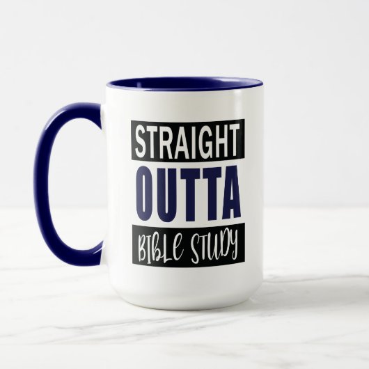 Christelijk Funny Bible Studie Quote Navy Blue Mok (Links)