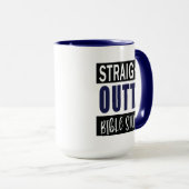 Christelijk Funny Bible Studie Quote Navy Blue Mok (Voorkant rechts)