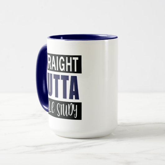 Christelijk Funny Bible Studie Quote Navy Blue Mok (Voorkant links)