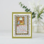 Christelijk gebed met nativiteit briefkaart (Staand voorkant)