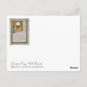 Christelijk gebed met nativiteit briefkaart (Achterkant)