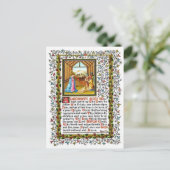 Christelijk gebed met nativiteit briefkaart (Staand voorkant)
