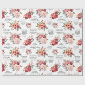Christelijk GEBED Peach Floral Cadeaupapier (Vlak)