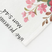 Christelijk GEBED Peach Floral Fleece Deken (Hoek)