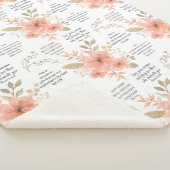 Christelijk GEBED Peach Floral Sherpa Deken (3/4)