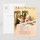 Christelijk Gebed Puriteinse Thanksgiving Diner Feestdagenkaart (Voorkant / Achterkant)