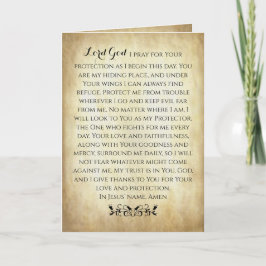 Christelijk gebed voor bescherming kaart