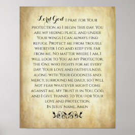 Christelijk gebed voor bescherming poster