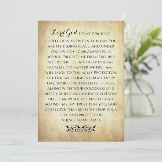 Christelijk gebed voor bescherming tegen platte Ka (Staand voorkant)