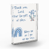 Christelijk Gebed voor kinderen Blauw | Fotoblokken (Links)