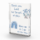 Christelijk Gebed voor kinderen Blauw | Fotoblokken (Rechts)