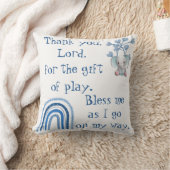 Christelijk Gebed voor kinderen Blauw | Kussen (Deken)