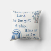 Christelijk Gebed voor kinderen Blauw | Kussen (Achterkant)