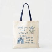 Christelijk Gebed voor kinderen Blauw | Tote Bag (Voorkant)