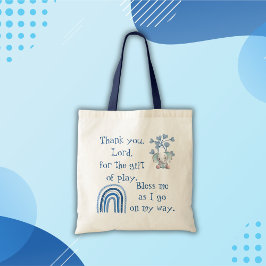Christelijk Gebed voor kinderen Blauw | Tote Bag