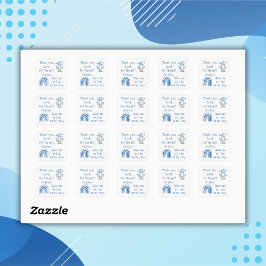 Christelijk Gebed voor kinderen Blauw | Vierkante Sticker