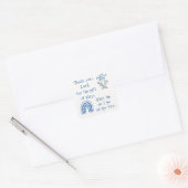 Christelijk Gebed voor kinderen Blauw | Vierkante Sticker (Envelop)
