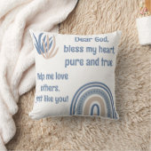 Christelijk Gebed voor kinderen Blauw & Wit | Kussen (Deken)