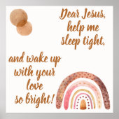 Christelijk Gebed voor kinderen Bruin & Roze | Poster (Voorkant)