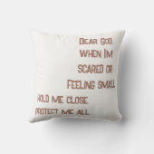 Christelijk Gebed voor kinderen Bruin & Wit | Kussen (Achterkant)