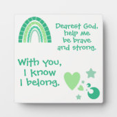 Christelijk Gebed voor kinderen Groen | Fotoplaat (Voorkant)