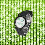 Christelijk Gebed voor kinderen Groen | Horloge<br><div class="desc">Monogrammed voor u om uw eigen gebed in te voegen als u dat wilt, kinder horloge. Dit schattige boho thema met een groene regenboog en melkweg, en groene tekst op een witte achtergrond, staten, Lieve God, help me moedig en sterk te zijn. Met jou, ik weet dat ik erbij hoor....</div>
