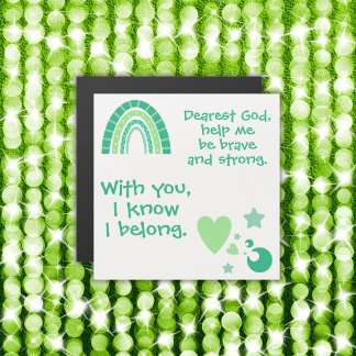 Christelijk Gebed voor kinderen Groen | Magnetisch