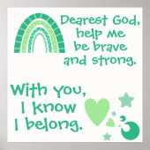 Christelijk Gebed voor kinderen Groen | Poster (Voorkant)