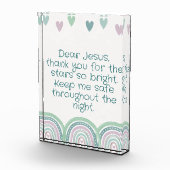 Christelijk Gebed voor kinderen Groen & Roze | Fotoblokken (Rechts)