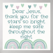 Christelijk Gebed voor kinderen Groen & Roze | Poster (Voorkant)