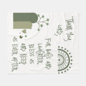 Christelijk Gebed voor kinderen Olive Green | Fleece Deken (Voorkant (Horizontaal))