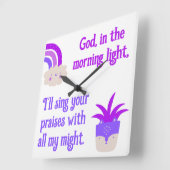 Christelijk Gebed voor kinderen Paarse & Blauw | Vierkante Klok (Hoek)