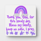 Christelijk Gebed voor kinderen Paarse & Roze | Fotoplaat (Voorkant)