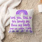 Christelijk Gebed voor kinderen Paarse & Roze | Kussen (Deken)