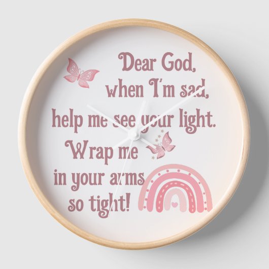 Christelijk Gebed voor kinderen Roze | (Voorkant)