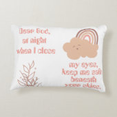 Christelijk Gebed voor kinderen Roze | Accent Kussen (Achterkant)