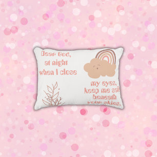 Christelijk Gebed voor kinderen Roze   Accent Kussen