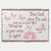 Christelijk Gebed voor kinderen Roze | Deken (Voorkant)