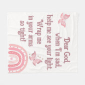 Christelijk Gebed voor kinderen Roze | Fleece Deken (Voorkant (Horizontaal))