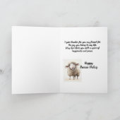 Christelijk Gebed voor Vriend Verjaardag Schaap Hu Feestdagen Kaart (Binnen)