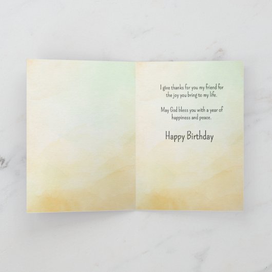 Christelijk Gebed Vriend Verjaardag Pheasant Gameb Feestdagen Kaart