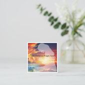 Christelijk Gebed Zonsondergang Hemel Hemelen Vierkante Visitekaartje (Staand voorkant)