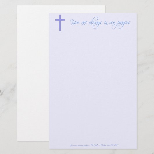 Christelijk gebedswerk briefpapier (Voorkant / Achterkant)