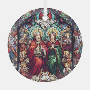 Christelijk gebrandschilderd glas ornament