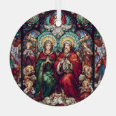 Christelijk gebrandschilderd glas ornament (Achterkant)